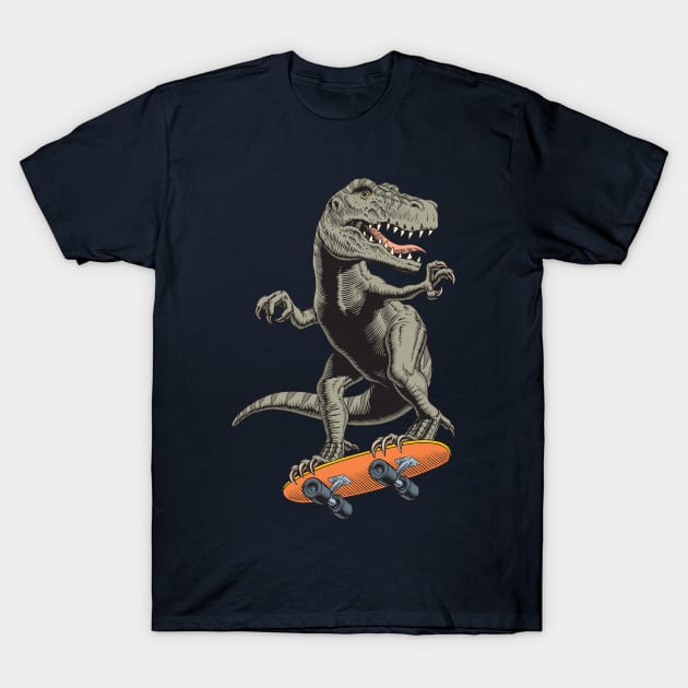 Dinosaur Skater T-Shirt by WorldDinosaurs